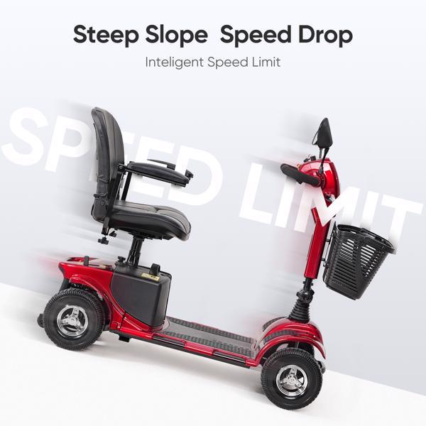 IMW100 4-wheel Electric Scooter With Basket And Extended Battery