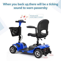 IMW101 Scooter de movilidad de 4 ruedas con cesta y batería de mayor duración