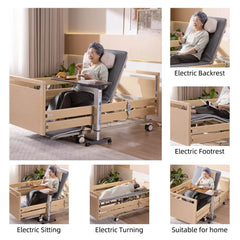 IM108 Wood Electric Hospital Bed With Turning