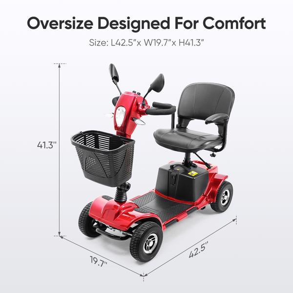 IMW100 4-wheel Electric Scooter With Basket And Extended Battery