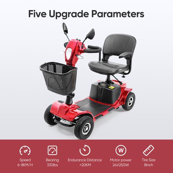 IMW100 4-wheel Electric Scooter With Basket And Extended Battery
