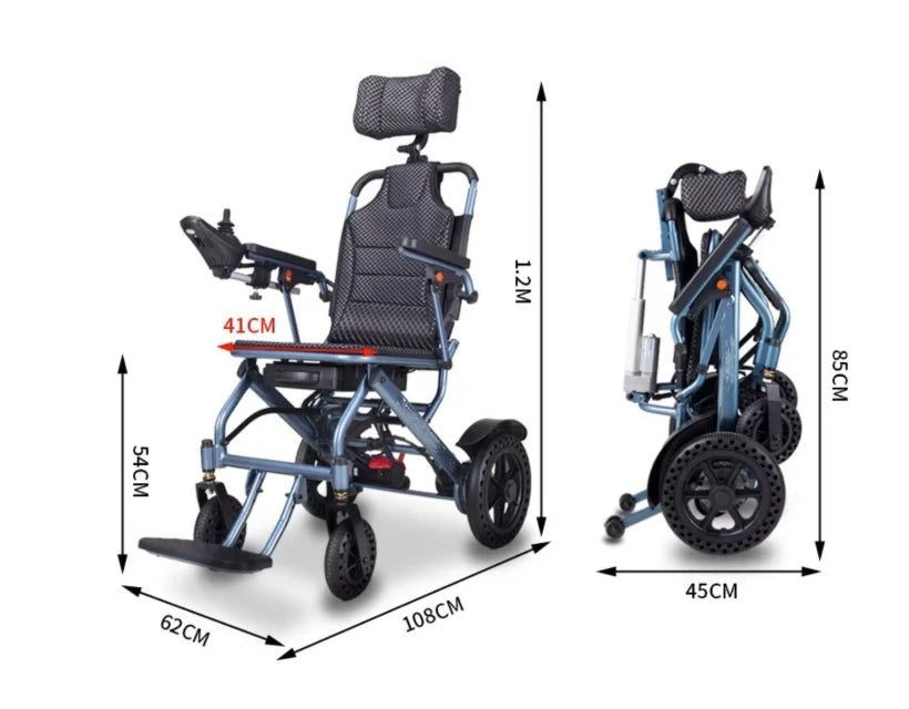 IMW117 Electric Folding Electric Wheelchair Bluetooth Remote Control