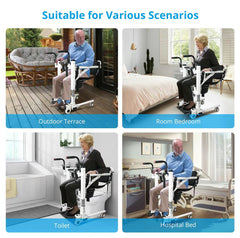 IM123 Hydraulic Patient Transfer Lift Chair With Backrest And Commode