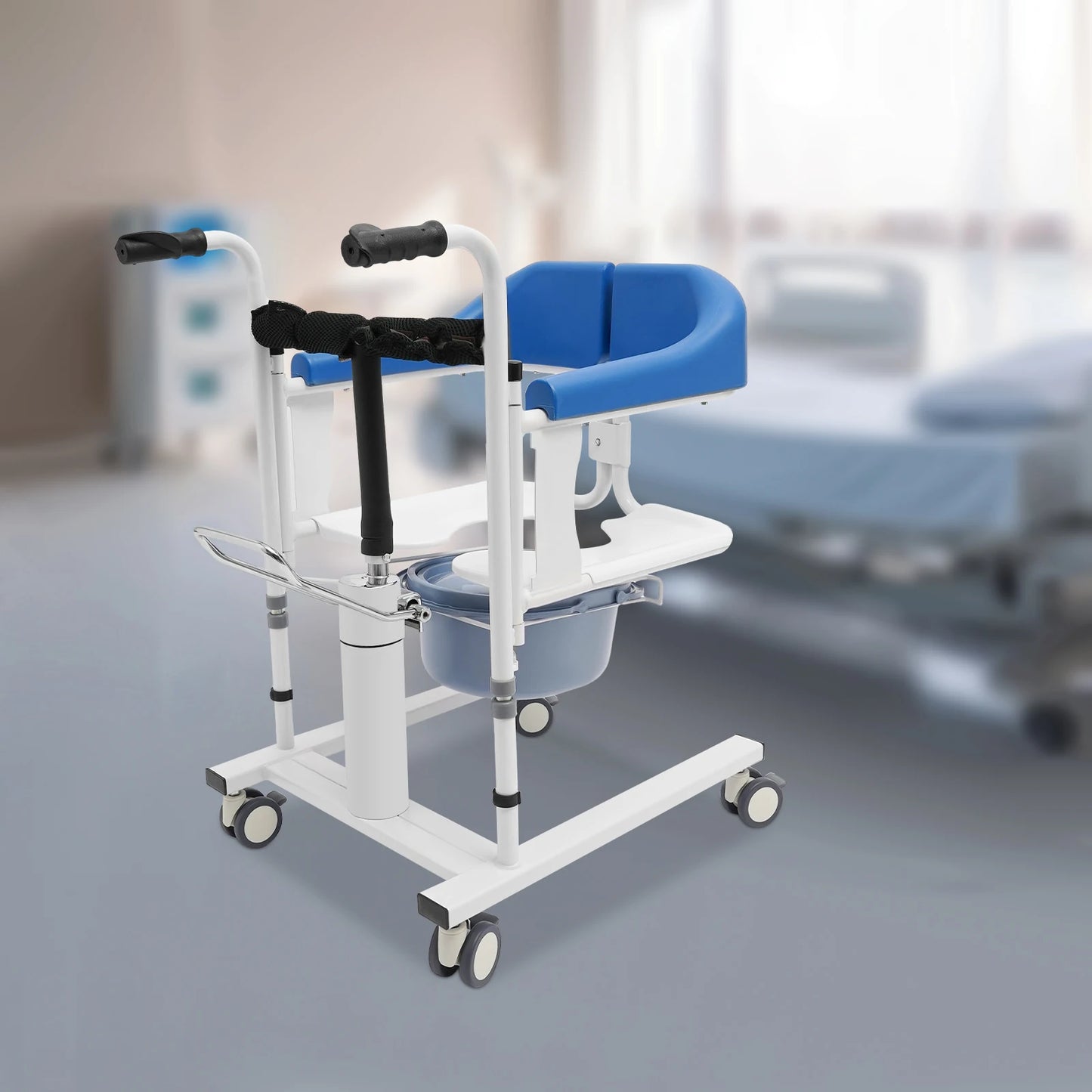 IM120 Hydraulic Patient Lifting Chair with Potty With 180° Split Seat