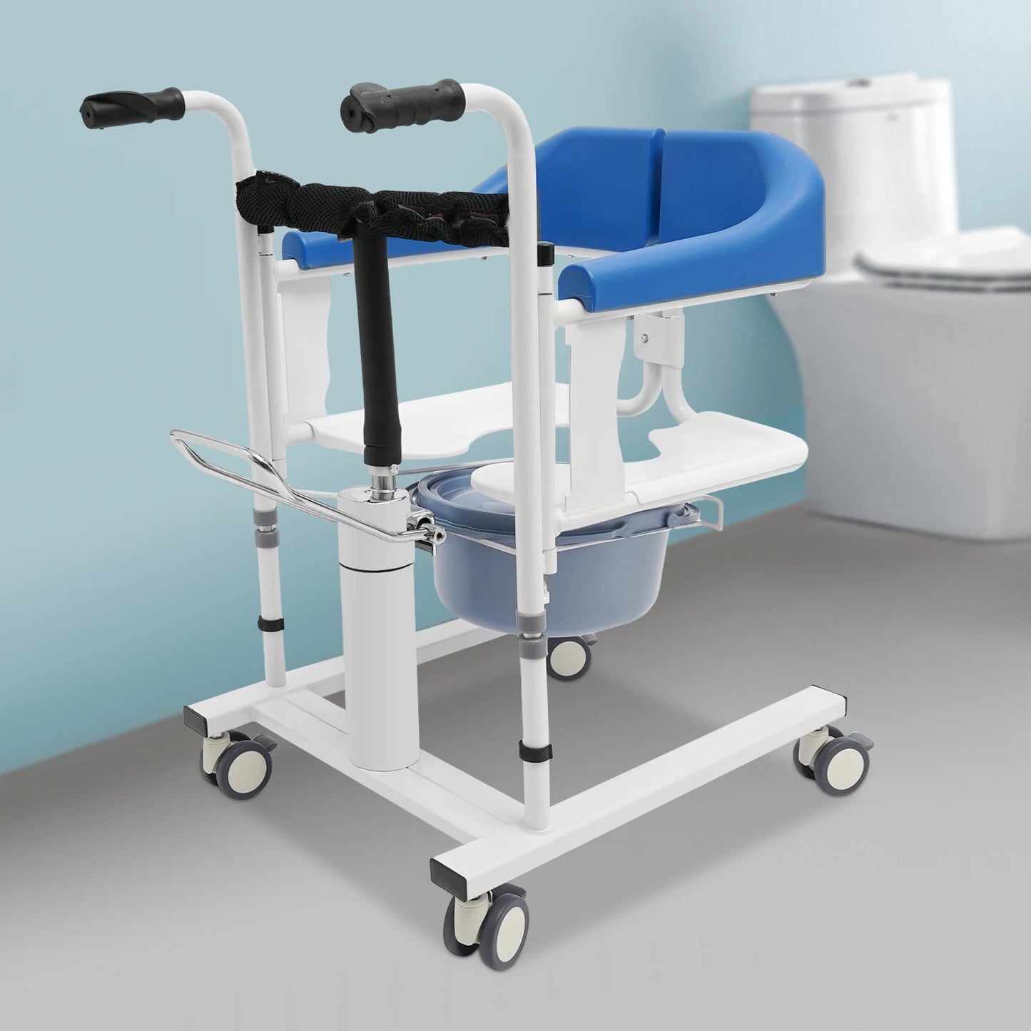 IM120 Hydraulic Patient Lifting Chair with Potty With 180° Split Seat