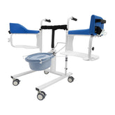 Sillón hidráulico elevador de pacientes IM120 con orinal y asiento dividido a 180°