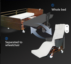 IM401 Wooden 4-Function Wheelchair Nursing Bed