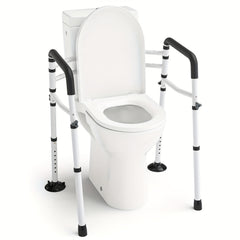 Toilet Safety Rails Non-Slip Base for Bathroom Stability