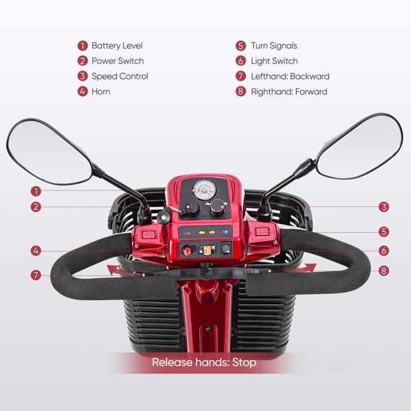 IMW100 4-wheel Electric Scooter With Basket And Extended Battery