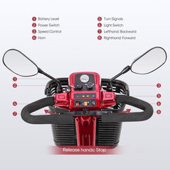 IMW100 4-wheel Electric Scooter With Basket And Extended Battery