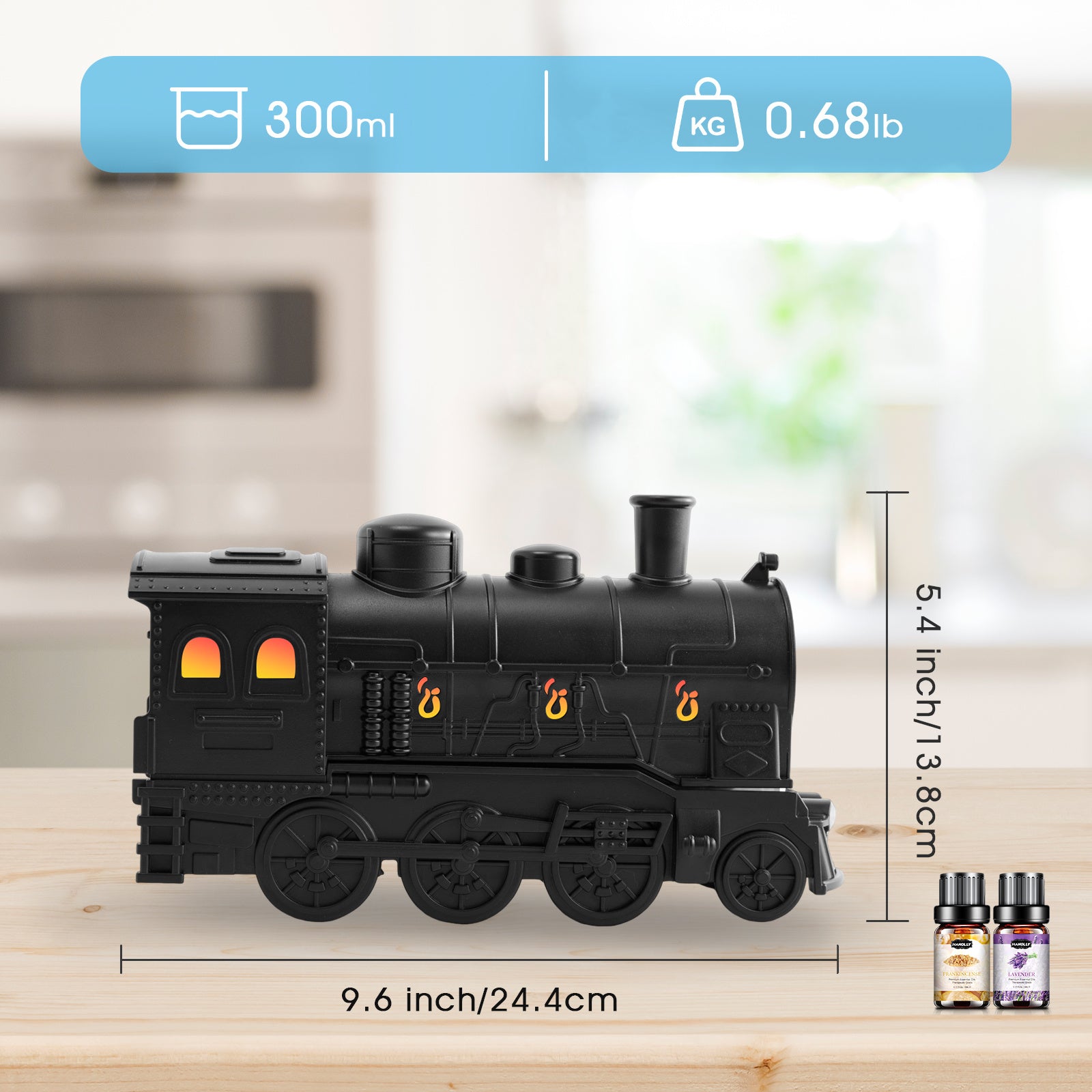 550ML Large Capacity Diffuser Essential Oil Diffuser with 12 Bottles of Essential Oils
