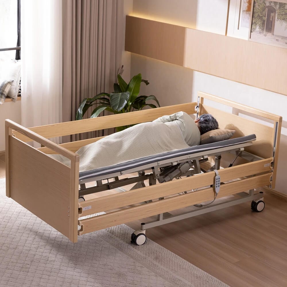 IM108 Wood Electric Hospital Bed With Turning