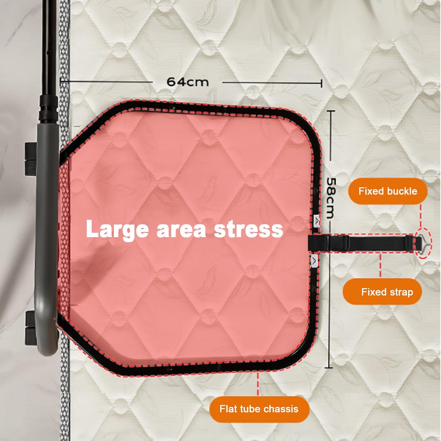 Foldable Bed Assist Rail Heavy Duty Bed Grab Bar for Fall Prevention