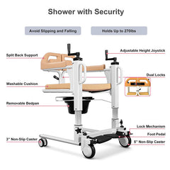 Silla de transferencia ajustable con elevación hidráulica IM106
