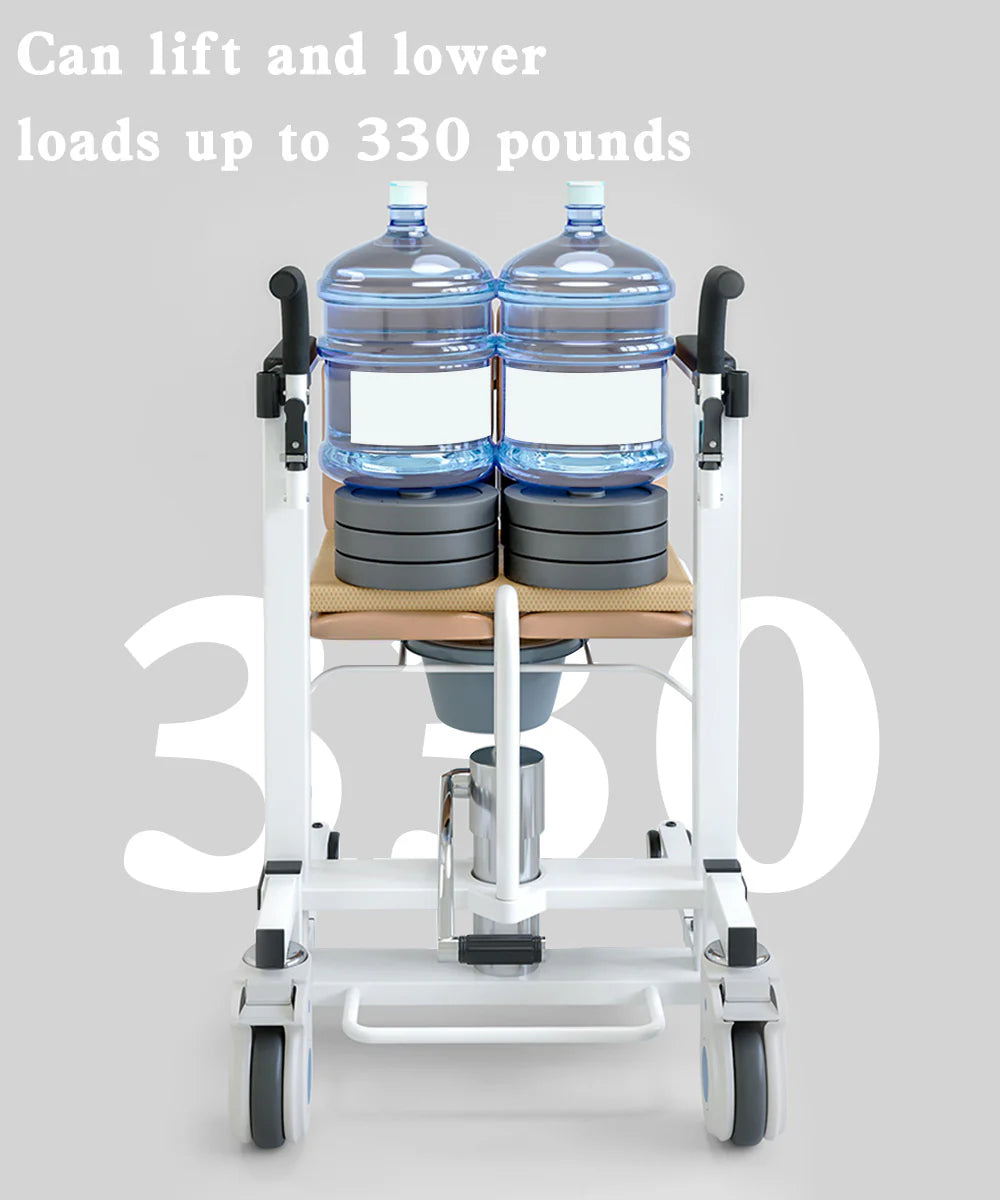 IM119 Patient Hydraulic Transferred Lift Wheelchair w/180 degrees Split Seat And Table