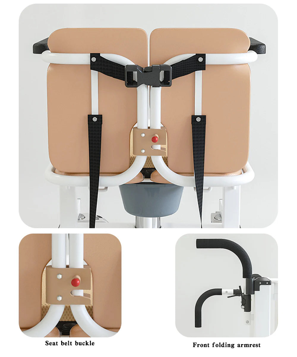 IM119 Patient Hydraulic Transferred Lift Wheelchair w/180 degrees Split Seat And Table