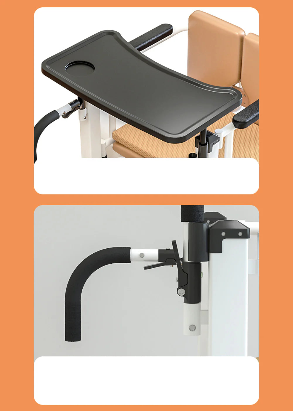 IM119 Patient Hydraulic Transferred Lift Wheelchair w/180 degrees Split Seat And Table