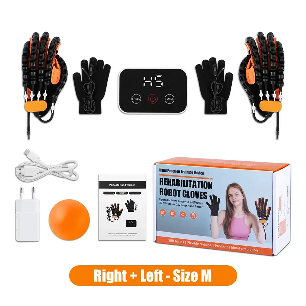 Orange Left & Right Hand Finger Rehabilitation Exerciser Robot