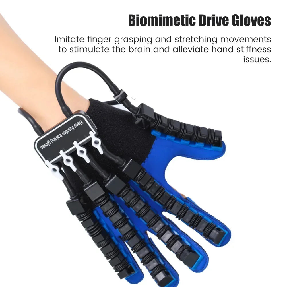 Blue Left & Right Hand Finger Rehabilitation Exerciser Robot