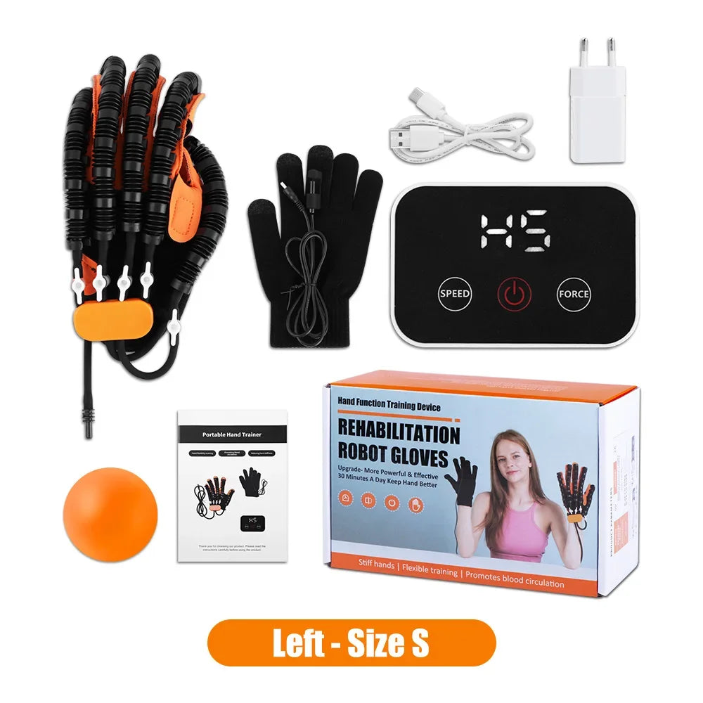 Orange Left & Right Hand Finger Rehabilitation Exerciser Robot