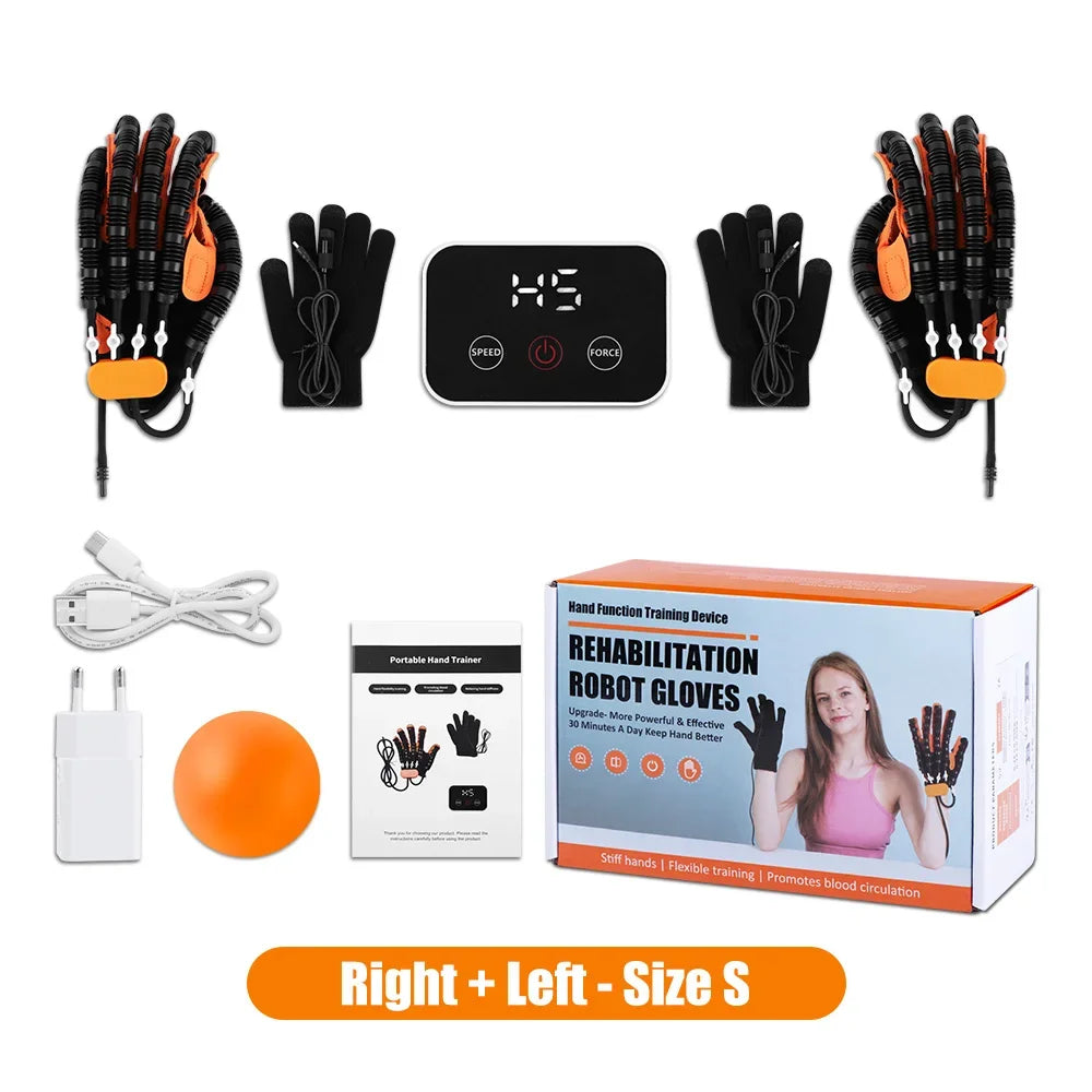 Orange Left & Right Hand Finger Rehabilitation Exerciser Robot
