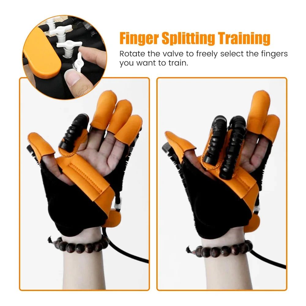 Orange Left & Right Hand Finger Rehabilitation Exerciser Robot
