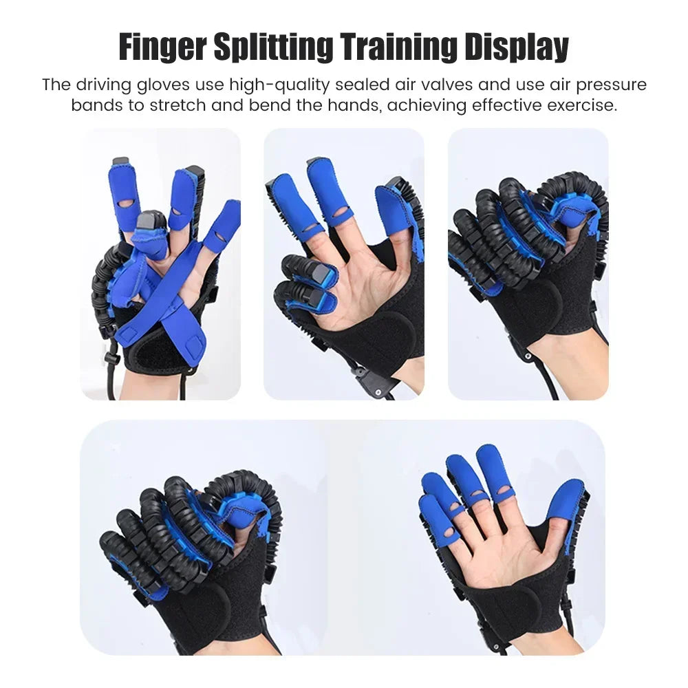 Blue Left & Right Hand Finger Rehabilitation Exerciser Robot