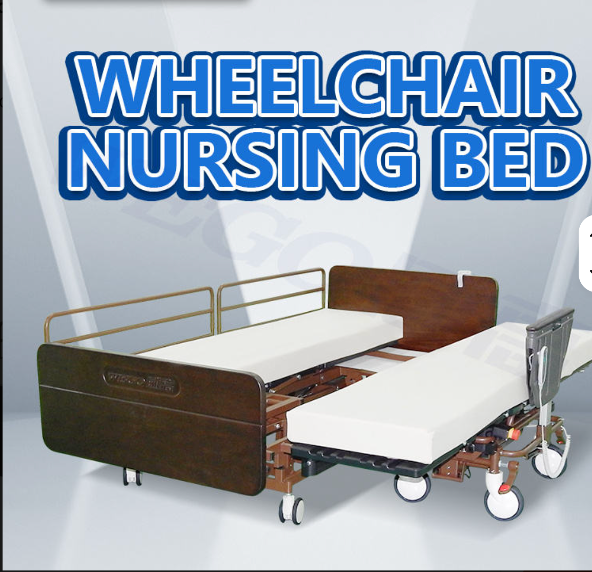 IM401 Wooden 4-Function Wheelchair Nursing Bed