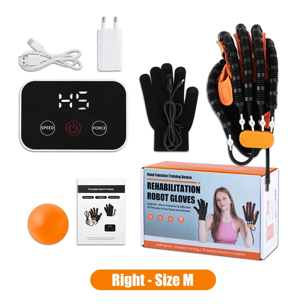 Orange Left & Right Hand Finger Rehabilitation Exerciser Robot