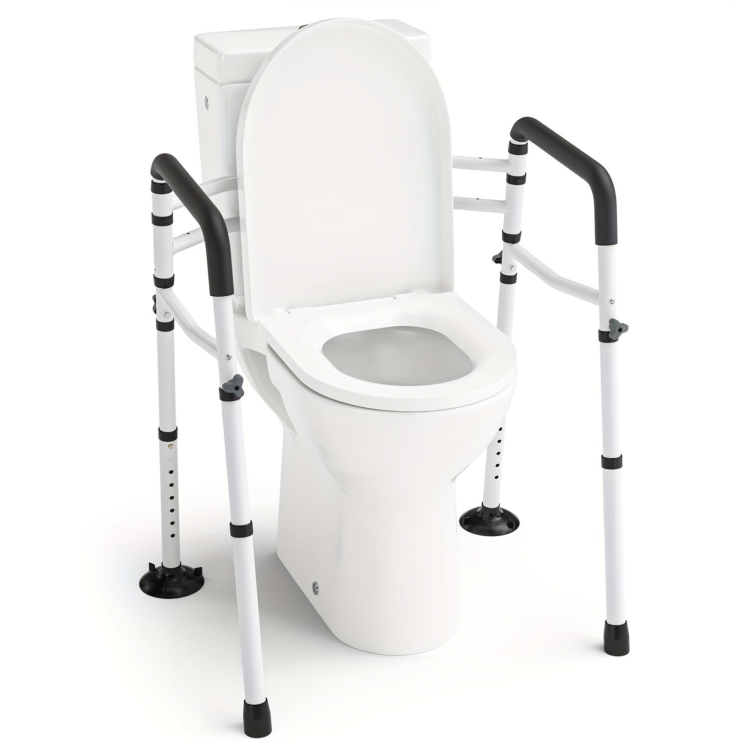 Toilet Safety Rails Non-Slip Base for Bathroom Stability