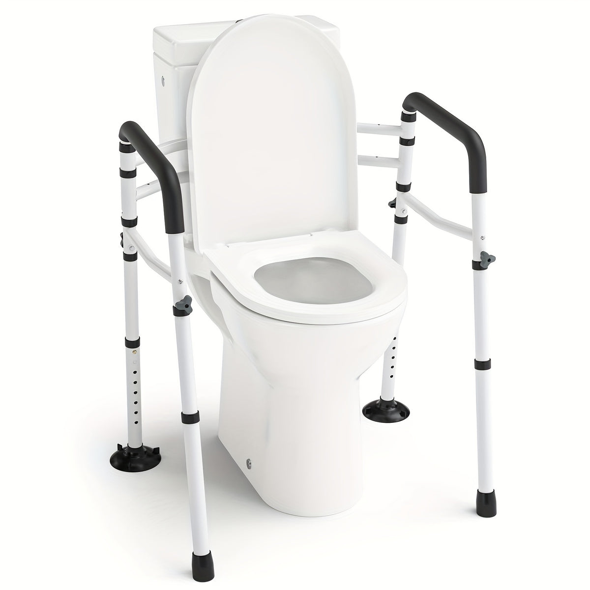 Toilet Safety Rails Non-Slip Base for Bathroom Stability