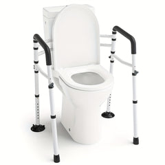 Toilet Safety Rails Non-Slip Base for Bathroom Stability