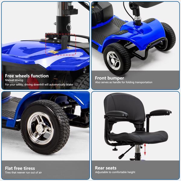 IMW101 4-Wheel Mobile Scooter With Basket And Extended Battery