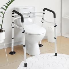 Toilet Safety Rails Non-Slip Base for Bathroom Stability