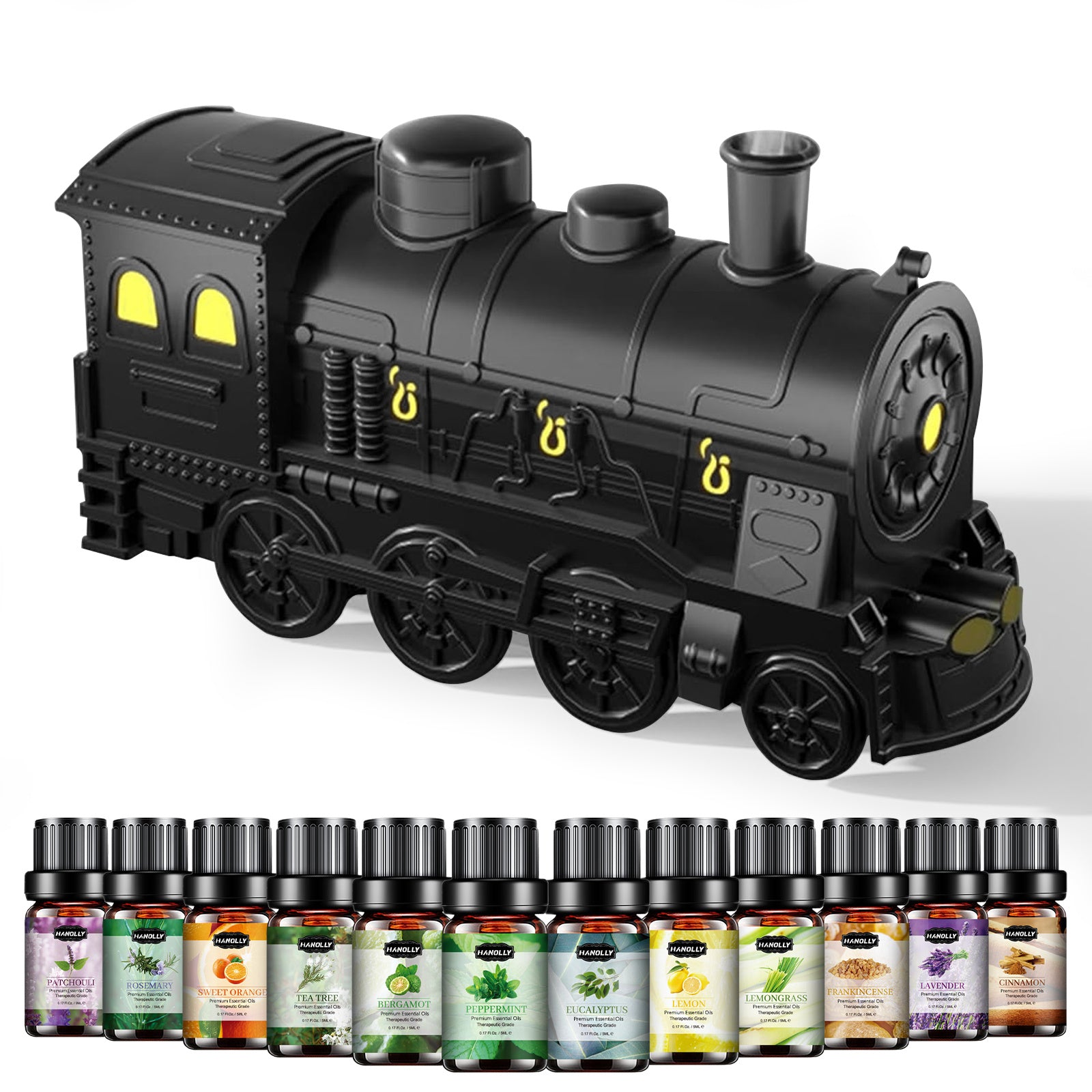 550ML Large Capacity Diffuser Essential Oil Diffuser with 12 Bottles of Essential Oils